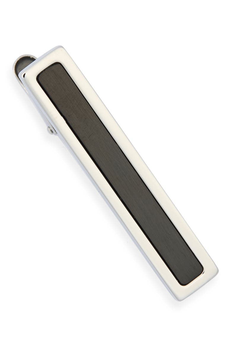 Black Insert Tie Bar, Main, color, BLACK