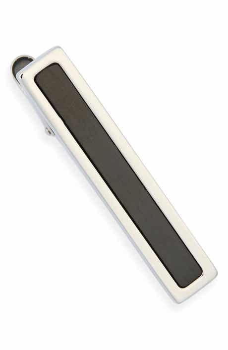 James Michael Black Insert Tie Bar
