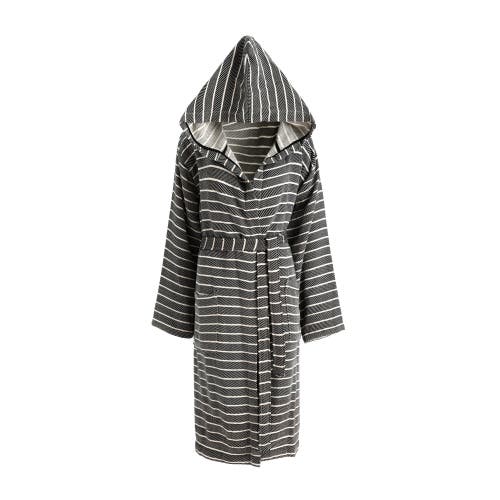 Olive And Linen Olive & Linen Cloud Soft Turkish Towel Robe In Black