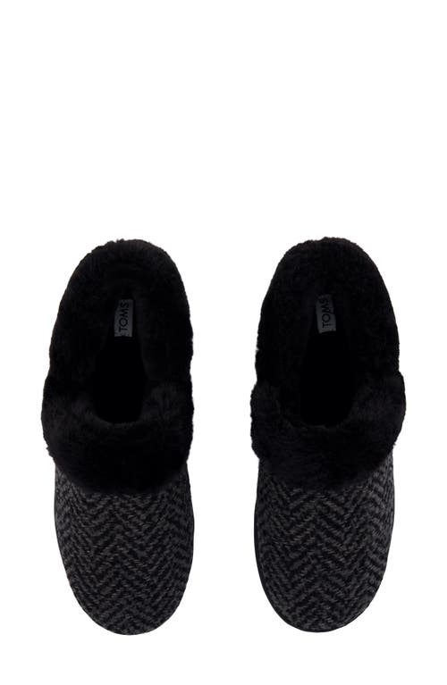 Toms Oslo Faux-fur Lined Convertible Slipper In Black