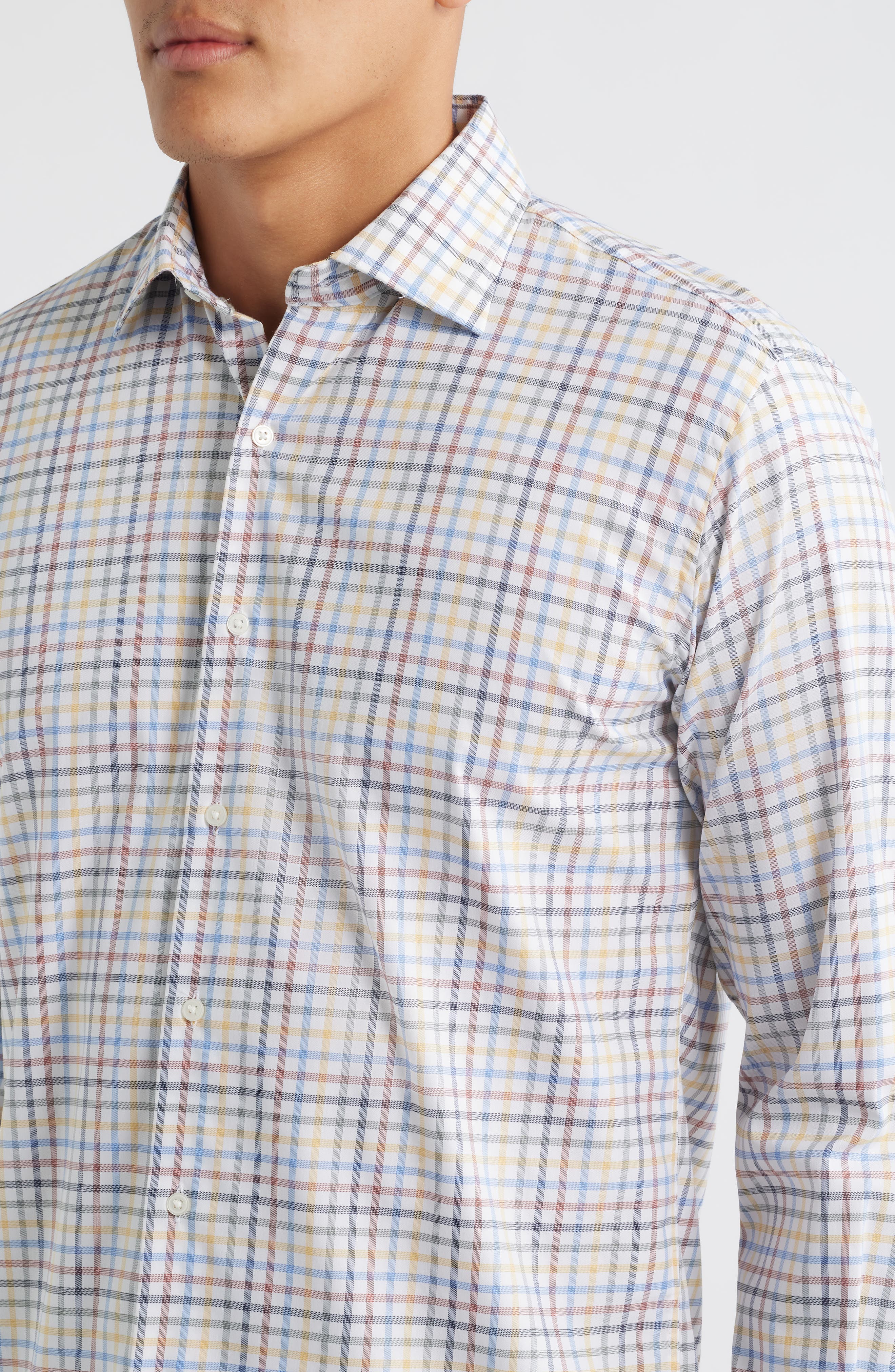 Crown Light Plaid Button-Up Shirt - image 2