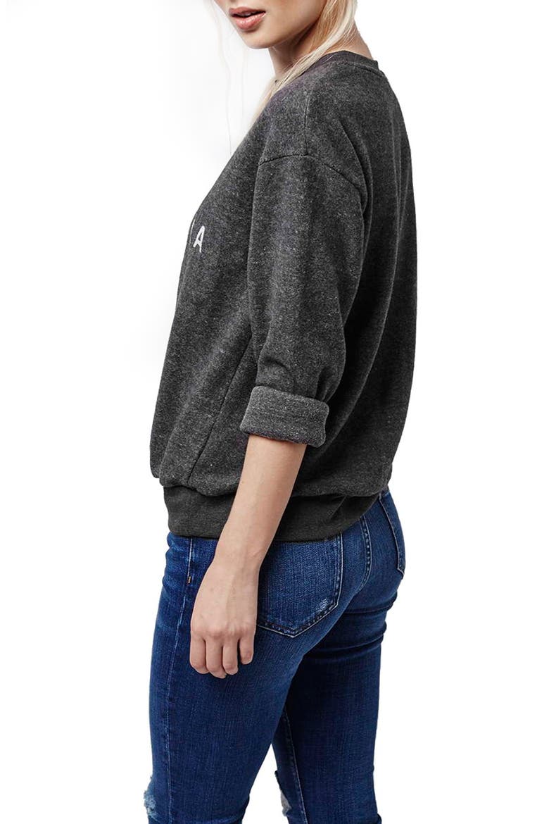 'Oakland' Crewneck Sweatshirt, Alternate, color, CHARCOAL