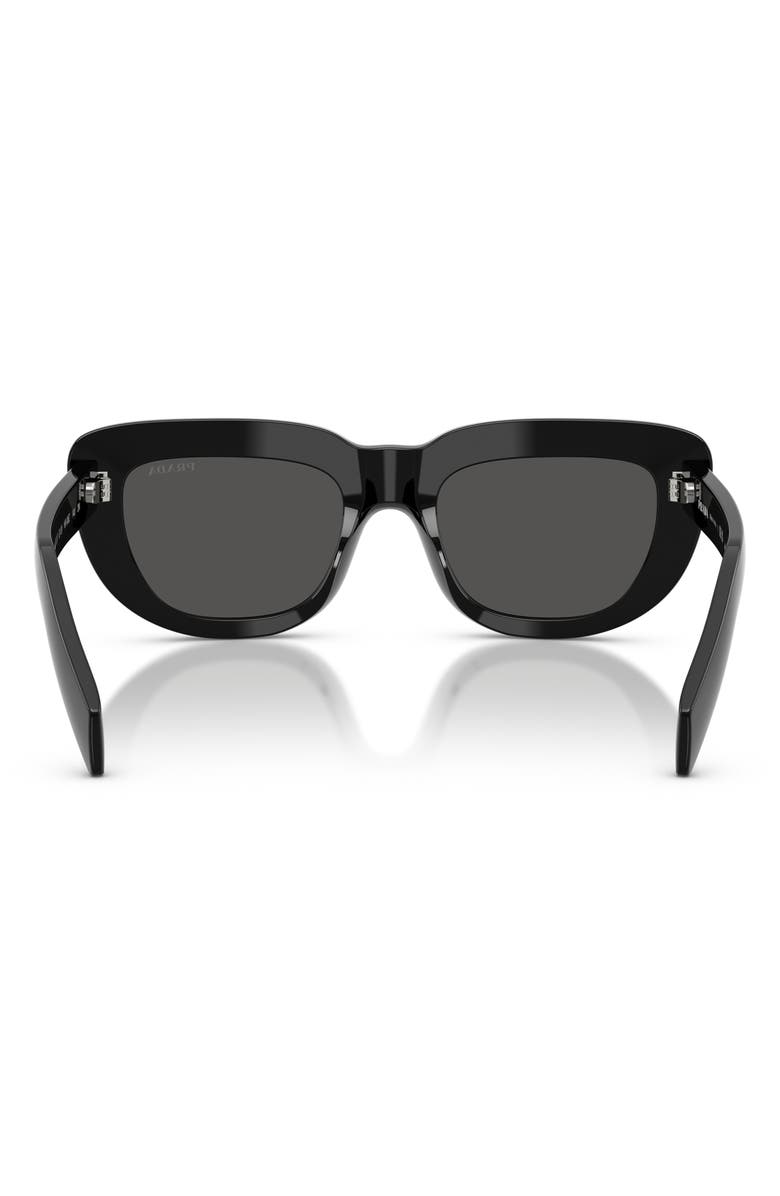 Prada 53mm Rectangular Sunglasses, Alternate, color, Black