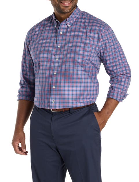 Big & Tall Check Poplin Sport Shirt