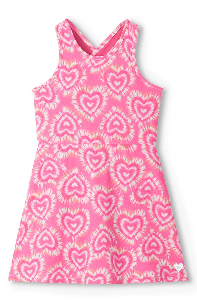 Hatley Kids' Candy Hearts Active A-Line Dress, Main, color, Pink