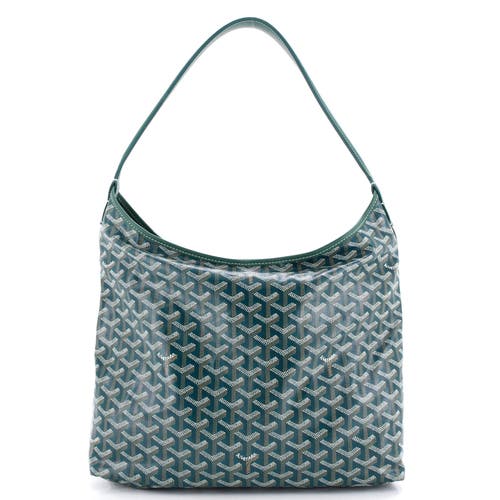 Pre-owned Goyard  Goyard Boheme Hobo Printed Coated Canvas In Green