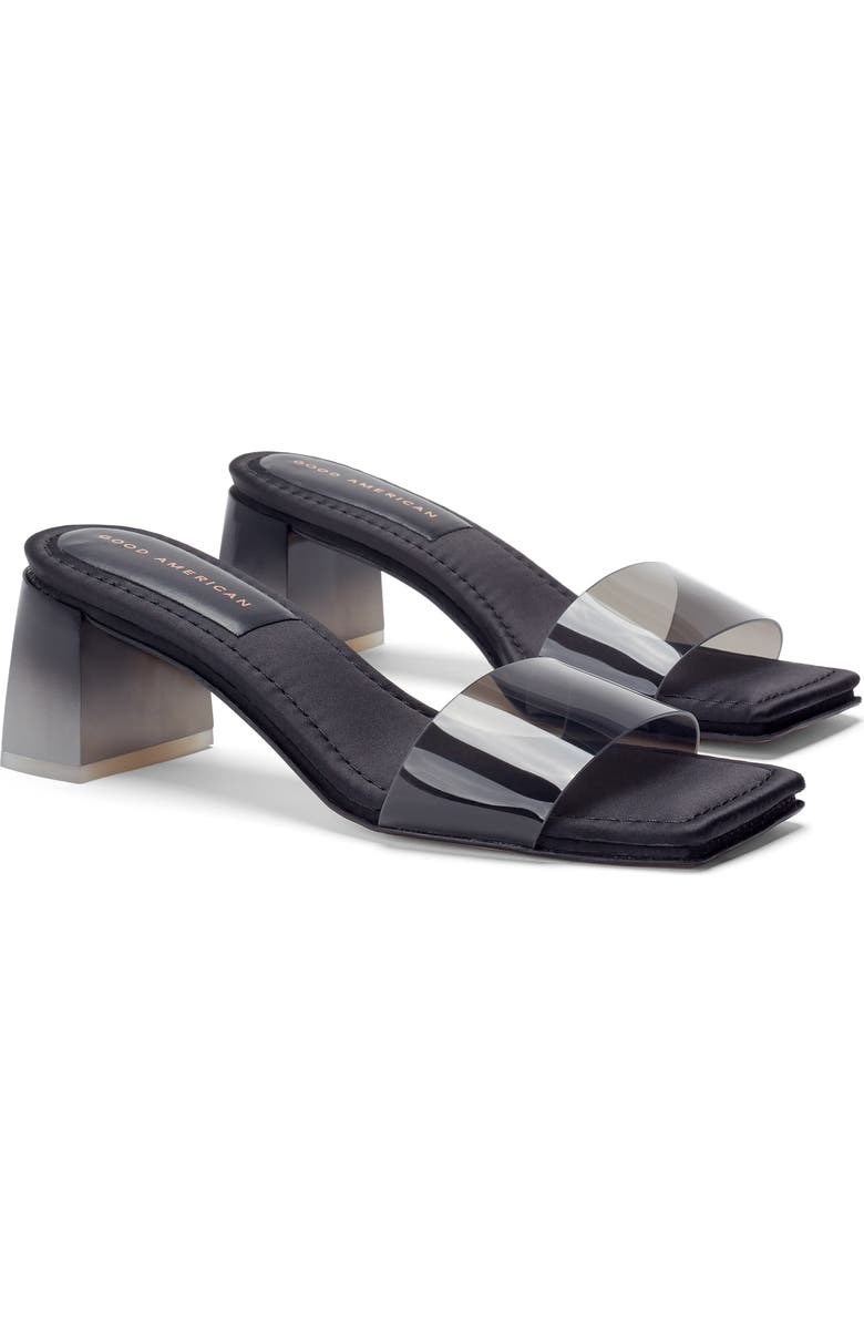 Good American Block Heel Slide Sandal, Main, color,