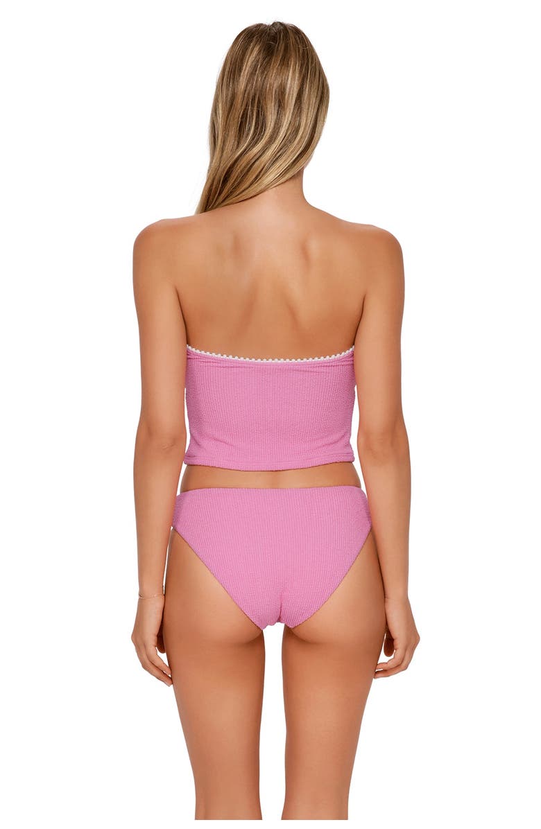 Swim Systems Pom Pom Dolly Crop Top Bikini Swimsuit, Alternate, color, Cotton Candy Scrunch