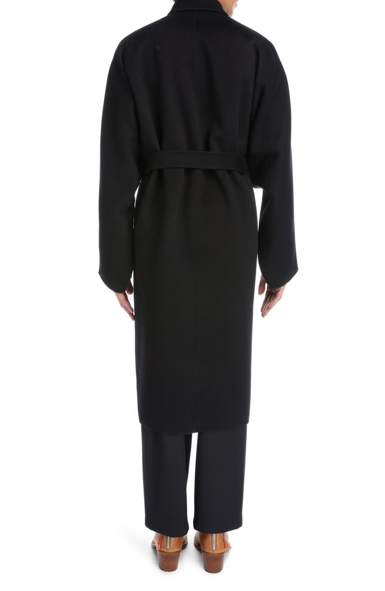 Acne Studios Belted Double Face Wool Coat, Alternate, color, Black