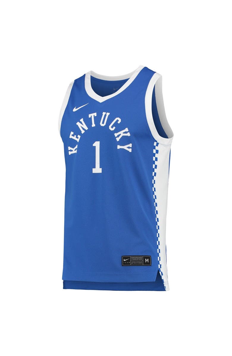 Nike Unisex Nike #1 Royal Kentucky Wildcats Replica Basketball Jersey, Alternate, color, 