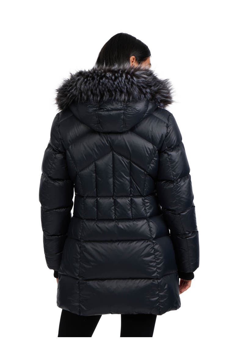 Women's Ares Fixed Hood Puffer with Fixed Bib, Alternate, color, Black