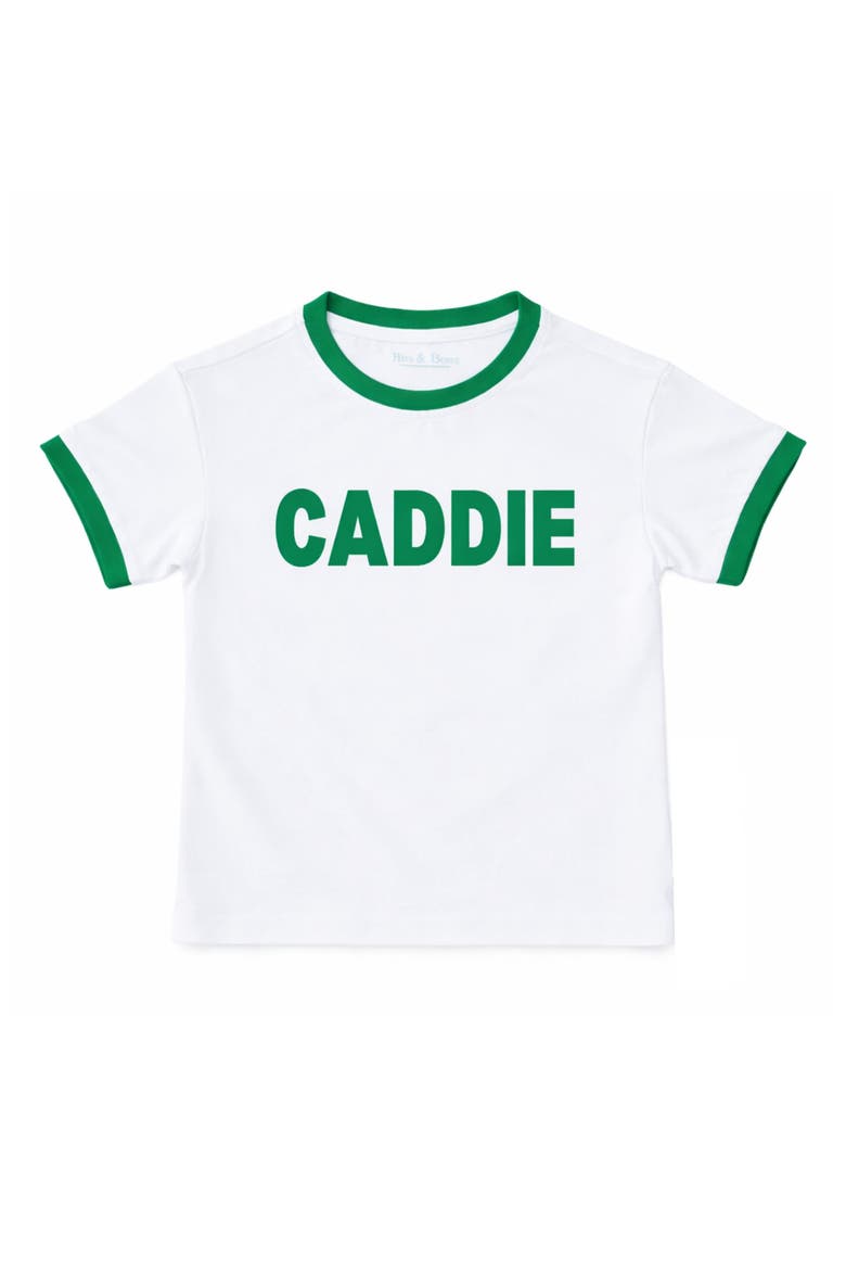 Caddie T-Shirt, Main, color, White/Green