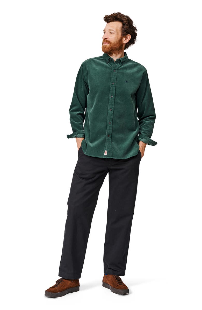 Aubin Haworth Corduroy Shirt, Alternate, color, Dark Green