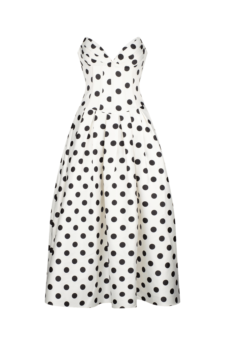 AtoÌr Pepper Midi Dress, Alternate, color, Ivoryblack