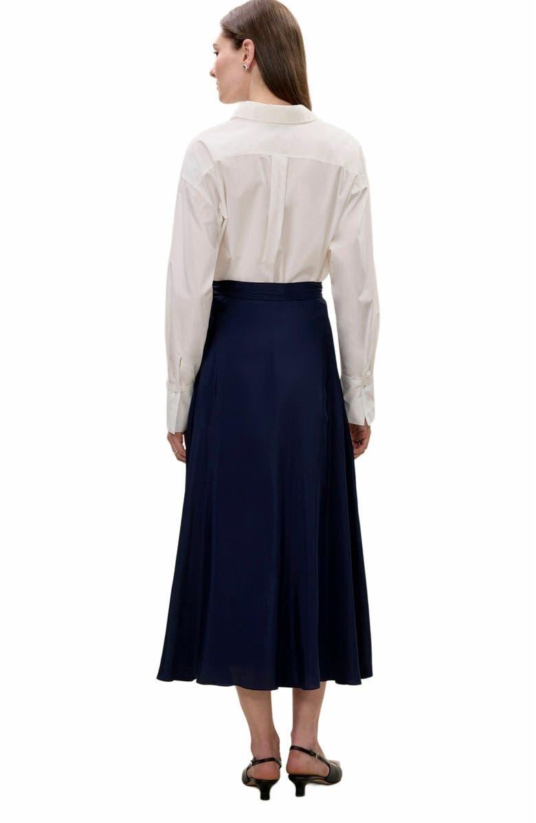 Rebecca Taylor Irie Silky Skirt, Alternate, color, Navy