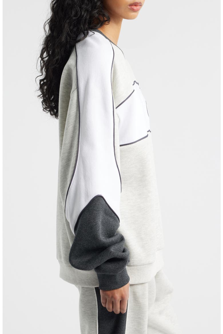 First Pick Heathered Oversize Sweatshirt, Alternate, color, HEATHER GREY MULTI