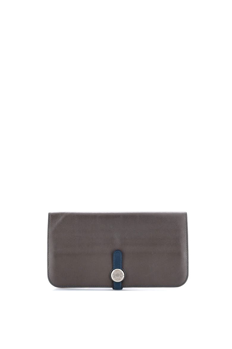 Dogon Recto Verso Wallet Leather, Main, color, Etain
