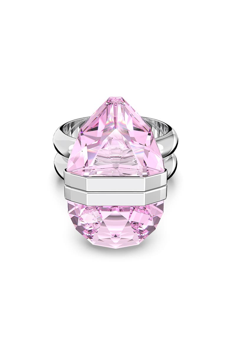 Lucent Set of 2 Stacking Rings, Alternate, color, ROSALINE SILVER
