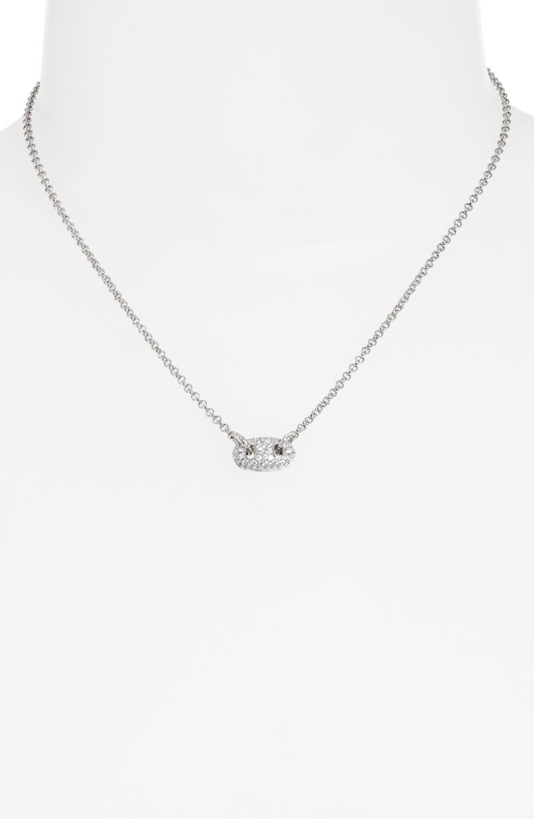 Kendra Scott Bailey Pavé Link Pendant Necklace, Alternate, color, 