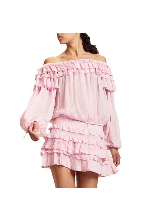 Ruffle Pleated Micro Skirt