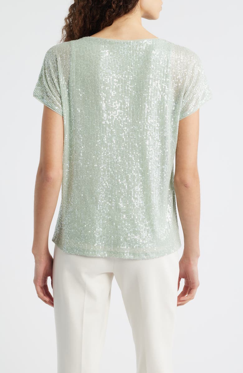 Anne Klein Sequin Top, Alternate, color, Soft Aloe