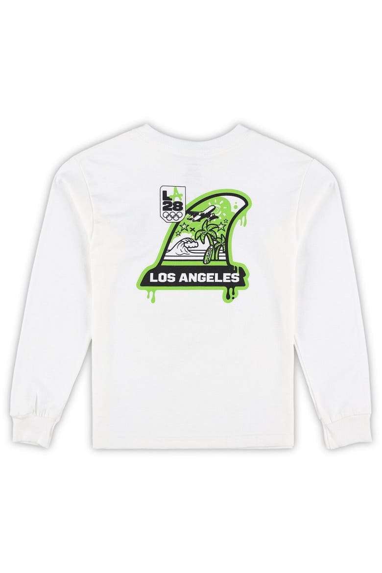 Preschool White LA28 Summer Olympics Long Sleeve T-Shirt, Alternate, color, White