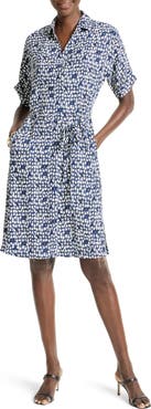 NIC+ZOE Devon Etched Angles Belted Dress