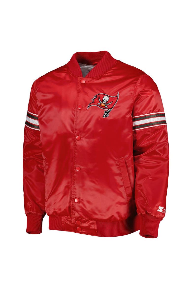 Men's Starter Red Tampa Bay Buccaneers The Pick and Roll Full-Snap Jacket, Alternate, color, Red