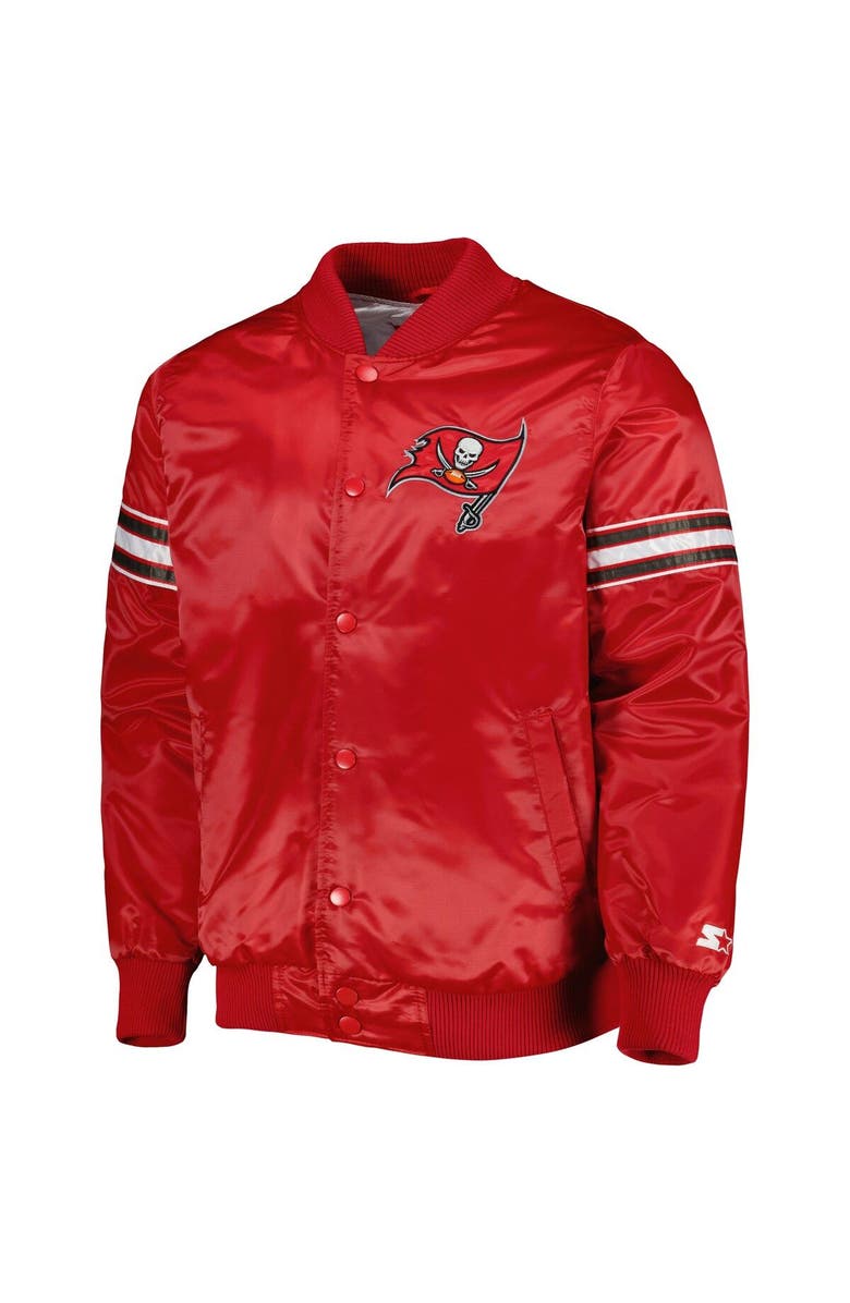 STARTER Men's Starter Red Tampa Bay Buccaneers The Pick and Roll Full-Snap Jacket, Alternate, color, Red