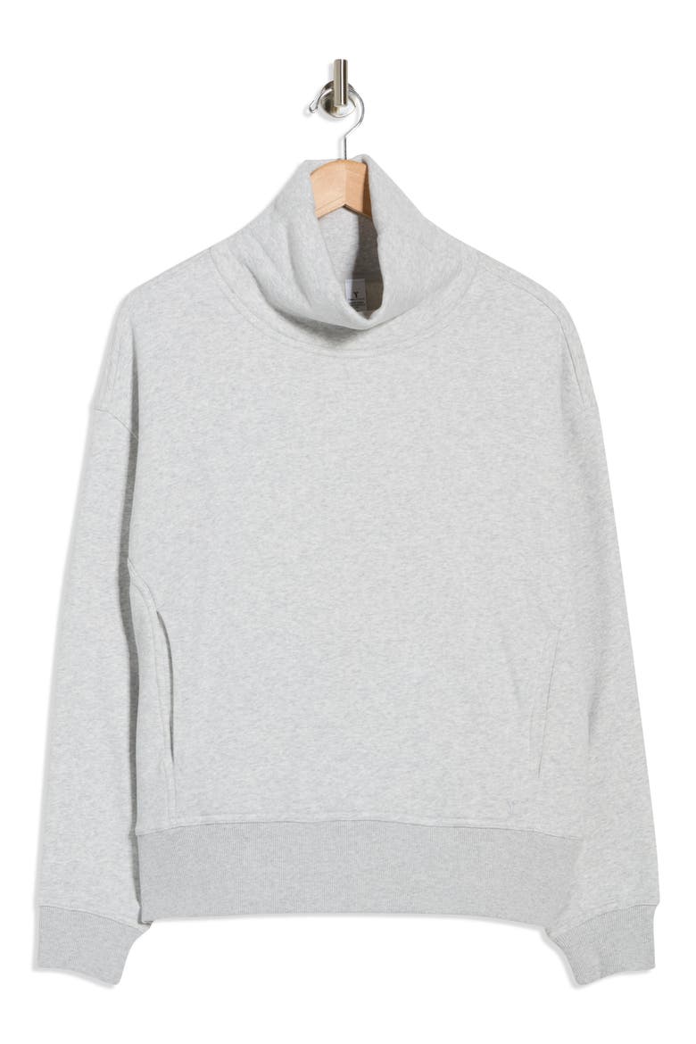 London Edge Silicon Fleece Sweatshirt, Alternate, color, HEATHER GREY