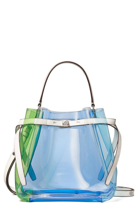 Romy Colorblock Clear Bucket Bag