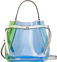 Tory Burch Romy Colorblock Clear Bucket Bag