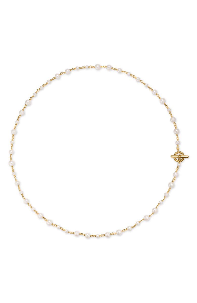 David Yurman Pearl Classics Freshwater Pearl Toggle Necklace, Alternate, color, Gold
