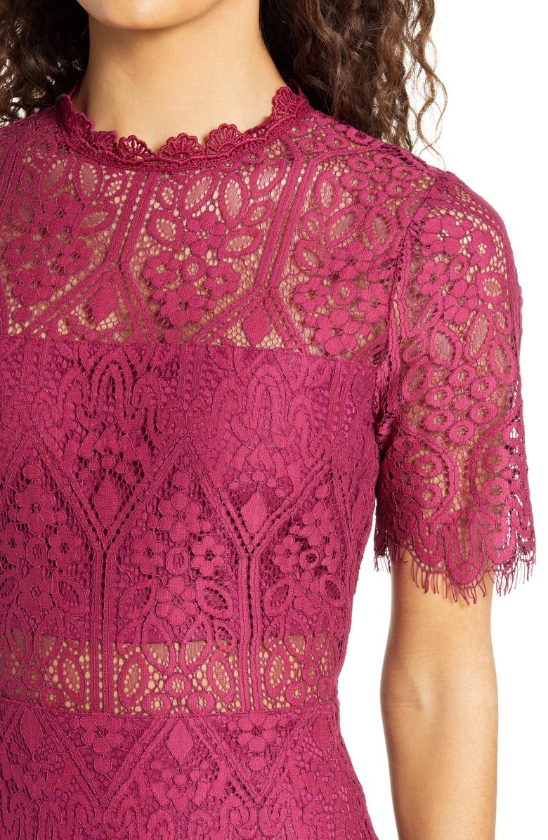 Lulus Remarkable Lace Cocktail Dress, Alternate, color, 