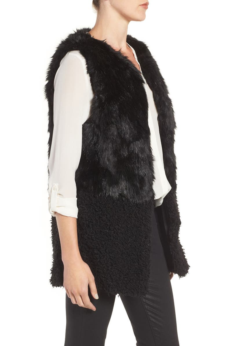 Hinge Faux Fur Vest, Alternate, color,