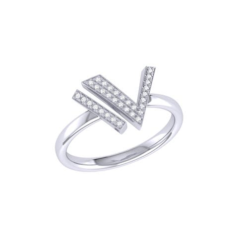Visionary IV Open Sterling Silver Diamond Ring