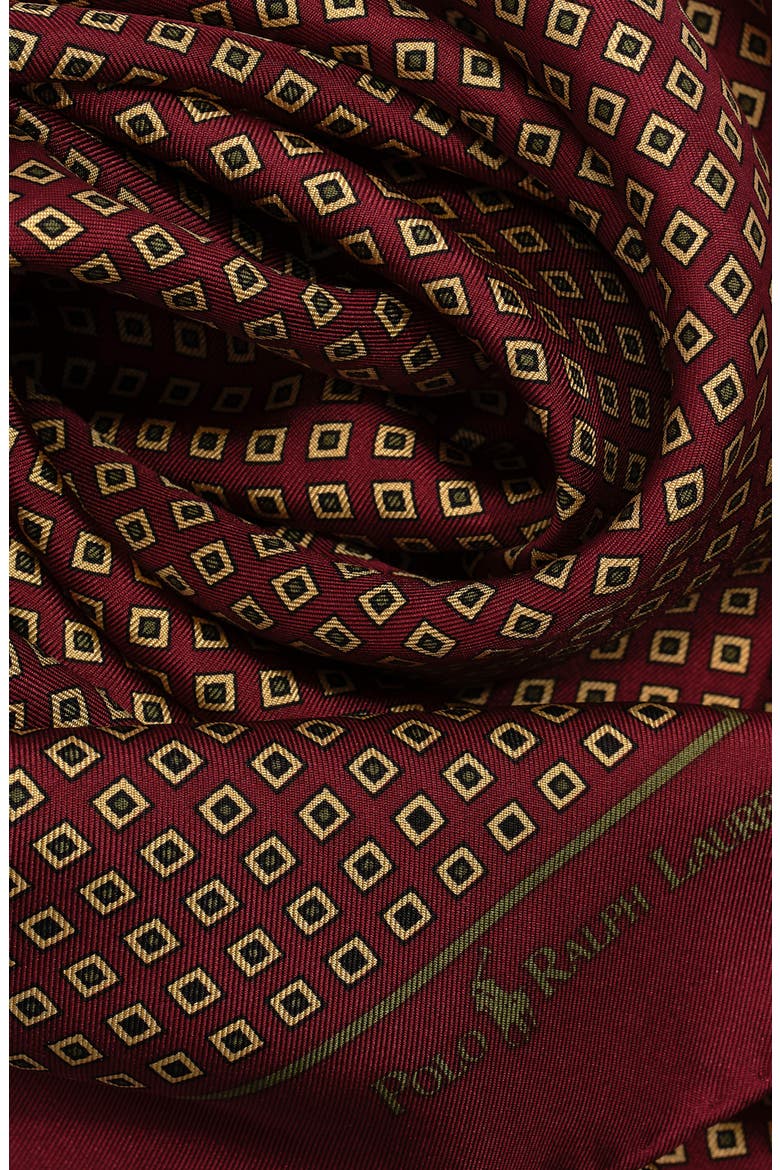 Silk Foulard Square Scarf, Alternate, color, WINE MULTI