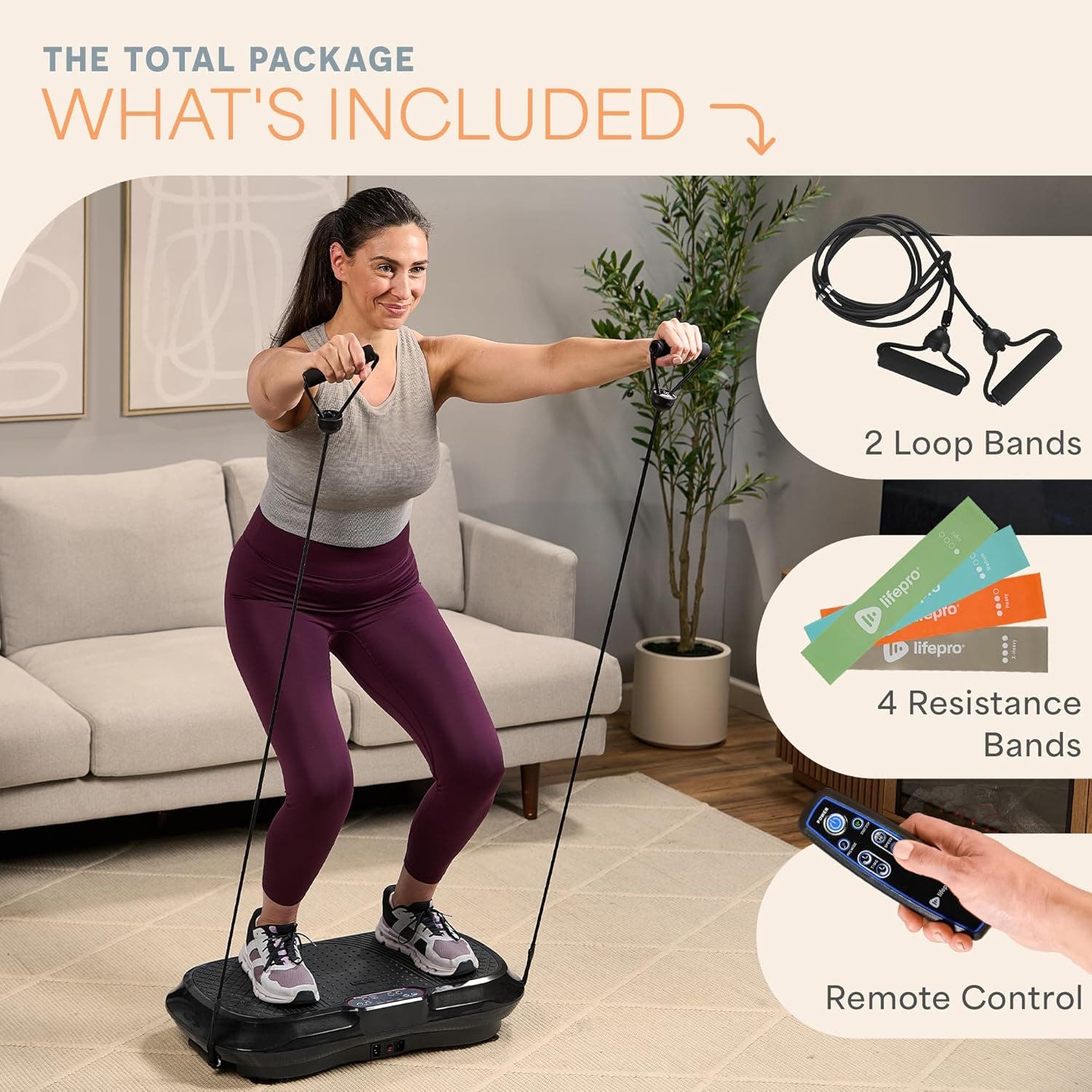 Lifepro Waver Vibration Plate Exercise Machine Whole Body Vibrating ...