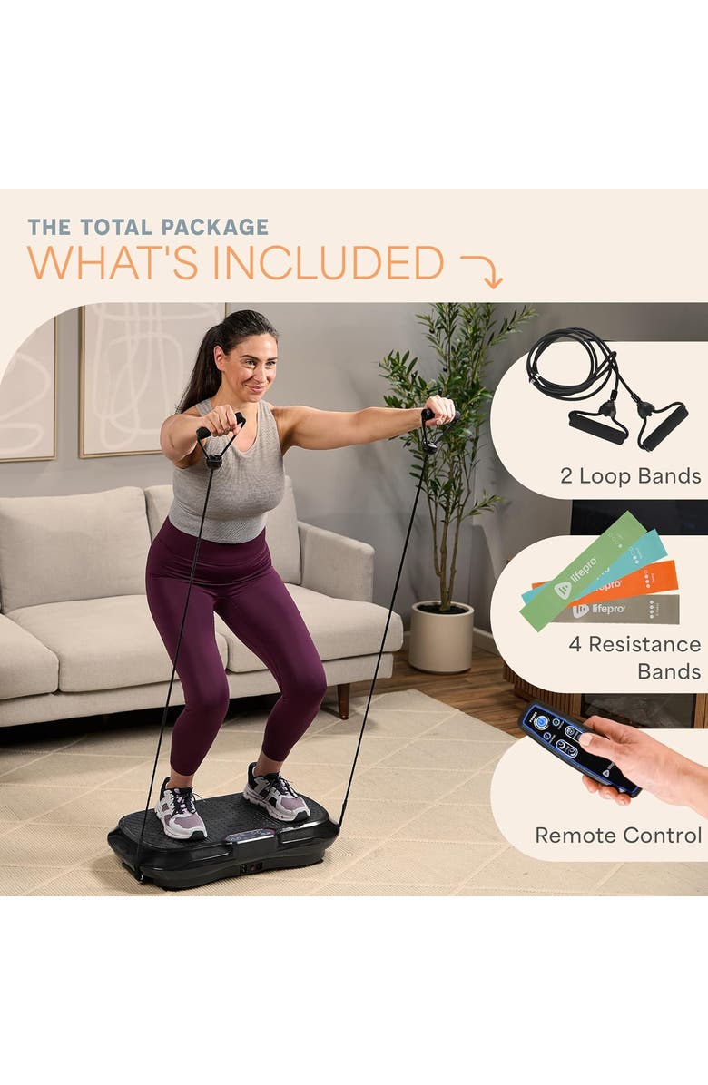 Lifepro Waver Vibration Plate Exercise Machine Whole Body Vibrating Platform, Alternate, color, Black