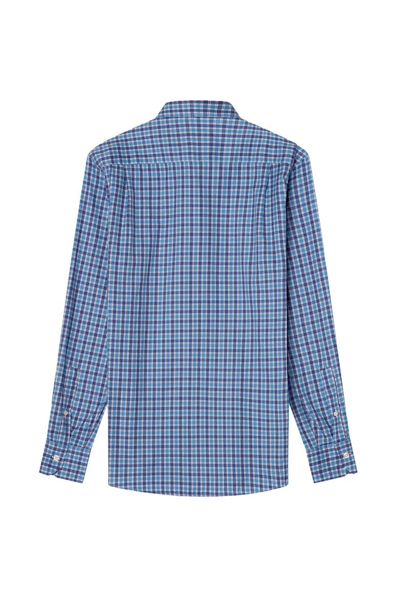 Reynolds Ultra Light Weight Brushed Multi Check Shirt, Alternate, color, Blue Multi