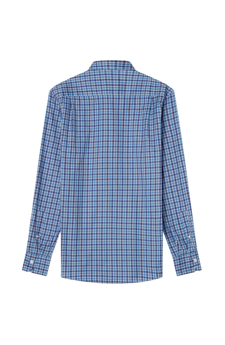 Robert Talbott Reynolds Ultra Light Weight Brushed Multi Check Shirt, Alternate, color, Blue Multi