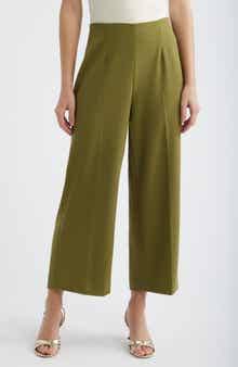 Pull-On Crop Wide Leg Pants