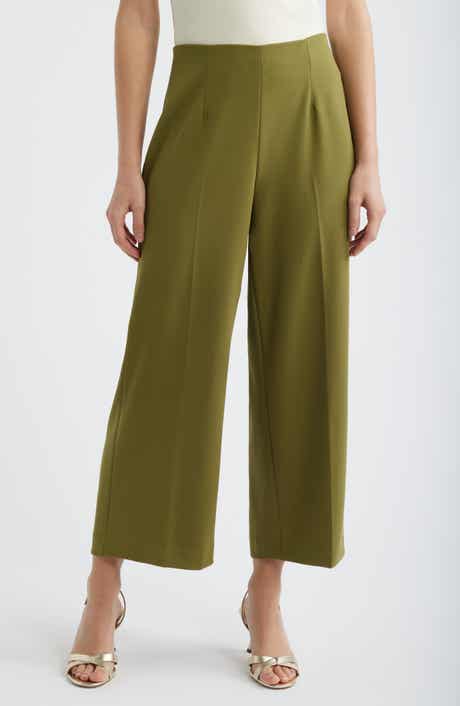 Pull-On Crop Wide Leg Pants