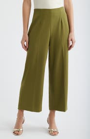 Anne Klein Pull-On Crop Wide Leg Pants