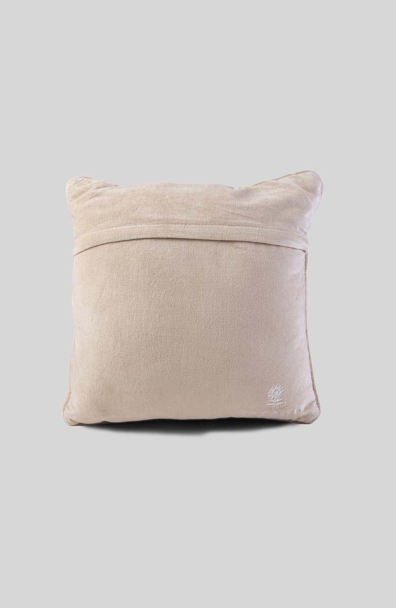 Furbish Leave by Nine Needlepoint Pillow, Alternate, color, Red, Pink, Ivory