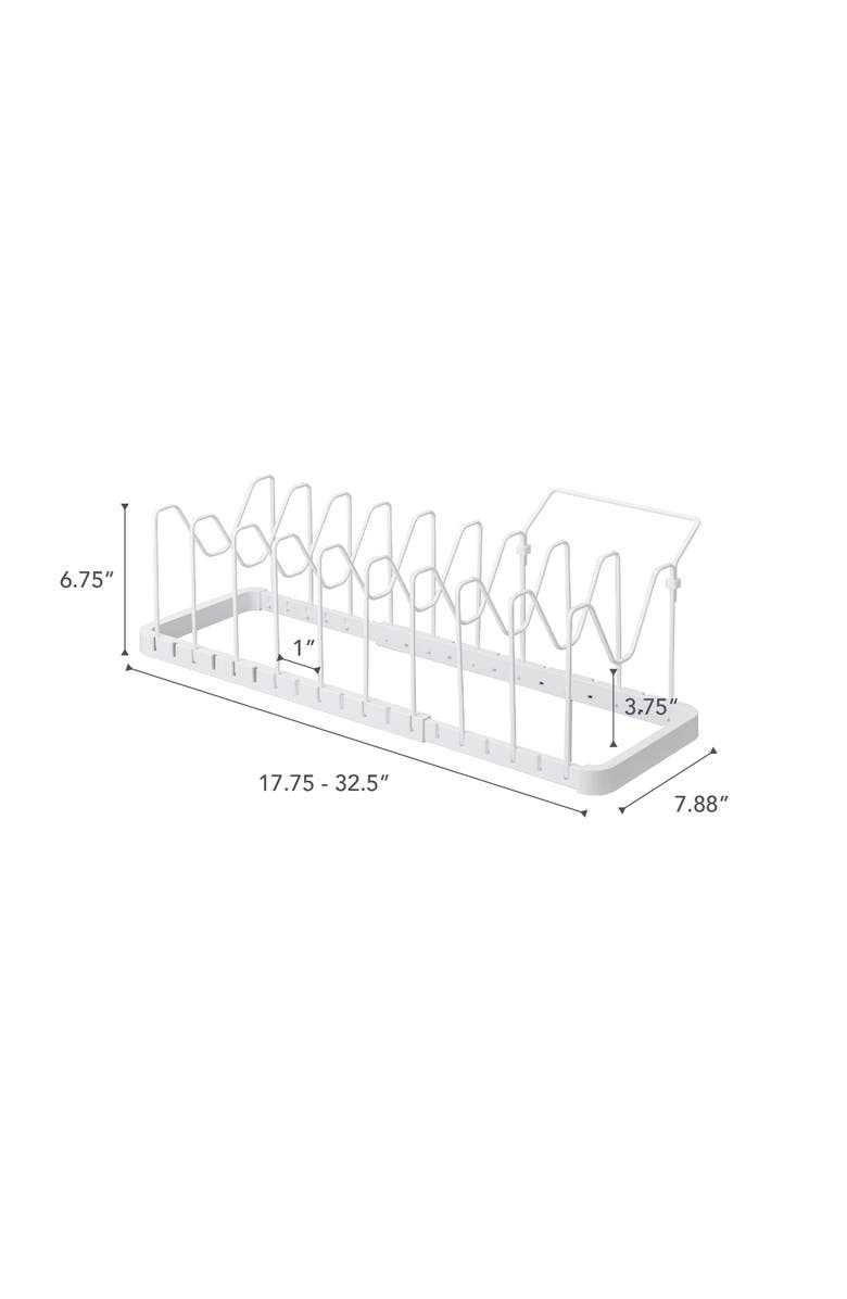Yamazaki Adjustable Pot Lid Wire Organizer, Alternate, color, White