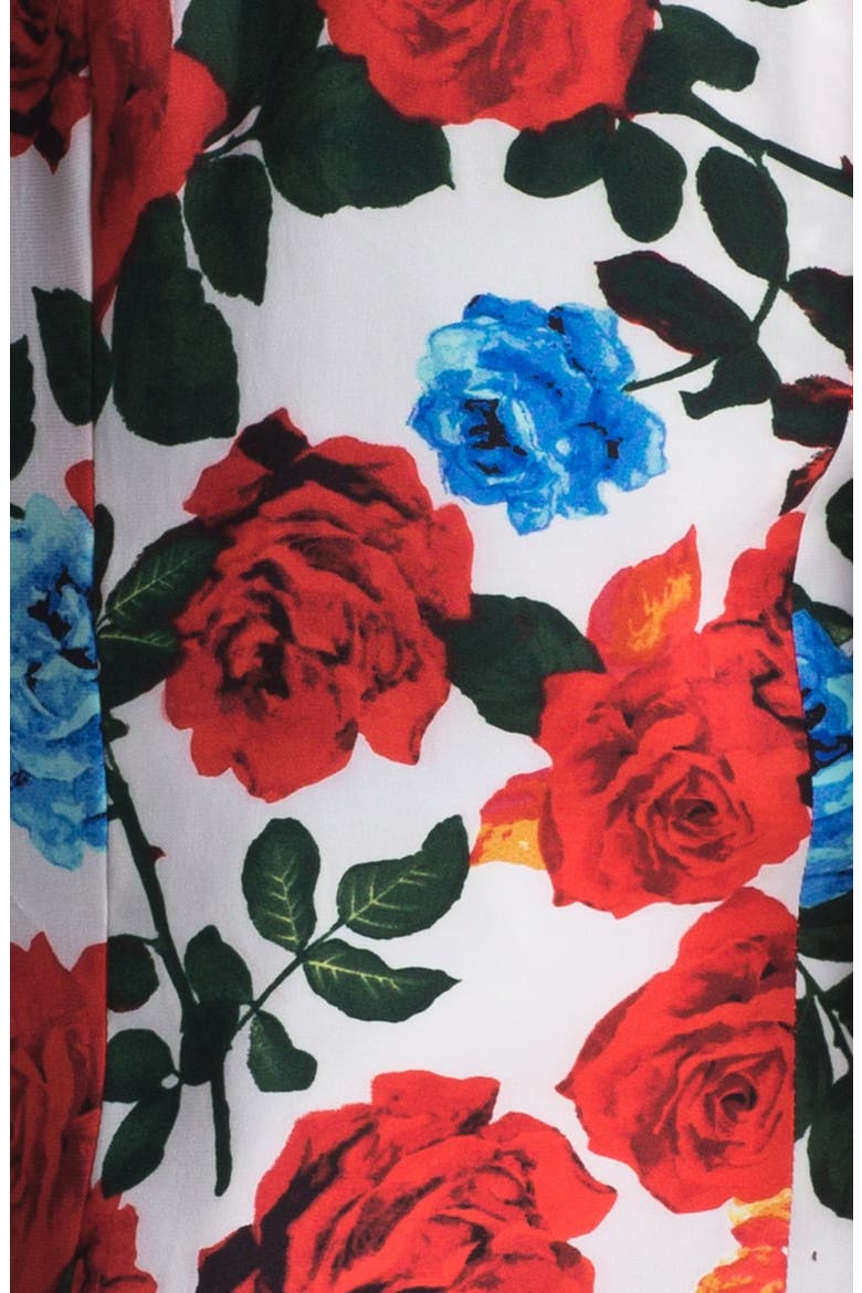 Rose Print Blazer, Alternate, color, NEW IVORY