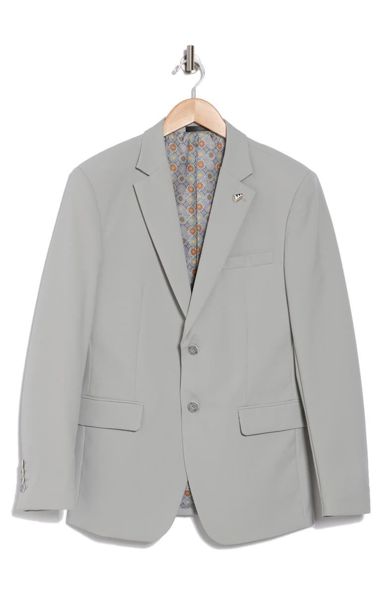 T.R. PREMIUM Slim Fit Stretch Blazer, Alternate, color, Grey