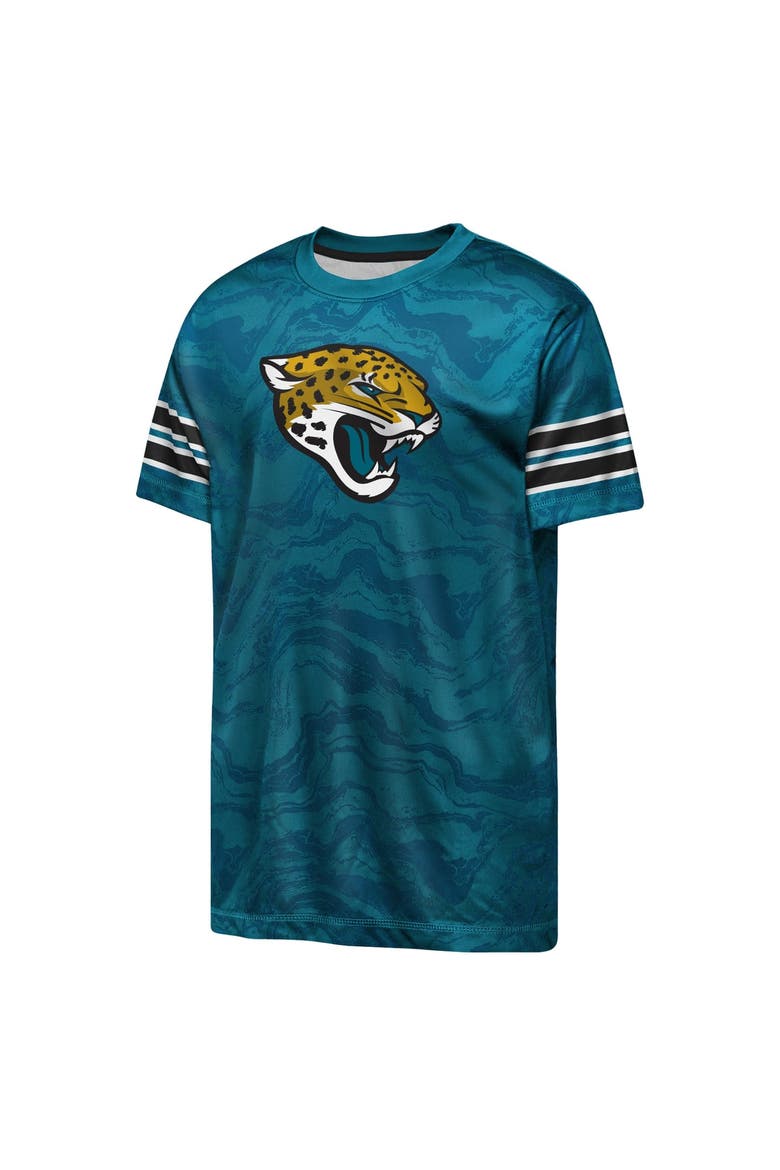 Youth Outerstuff  Teal Jacksonville Jaguars Slant Route Performance T-Shirt, Alternate, color, Teal