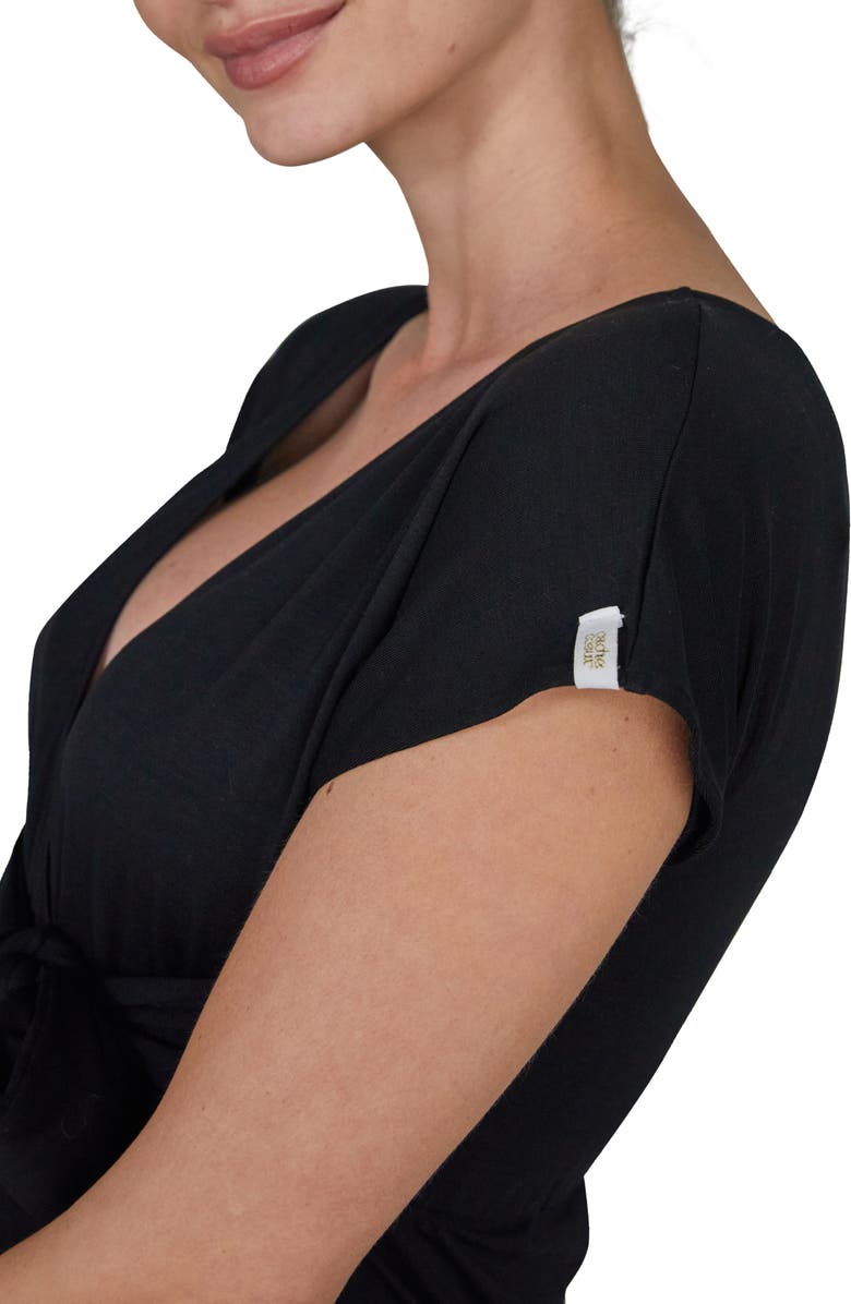 Cache Coeur Origin pregnancy and nursing jumpsuit, Alternate, color, Black